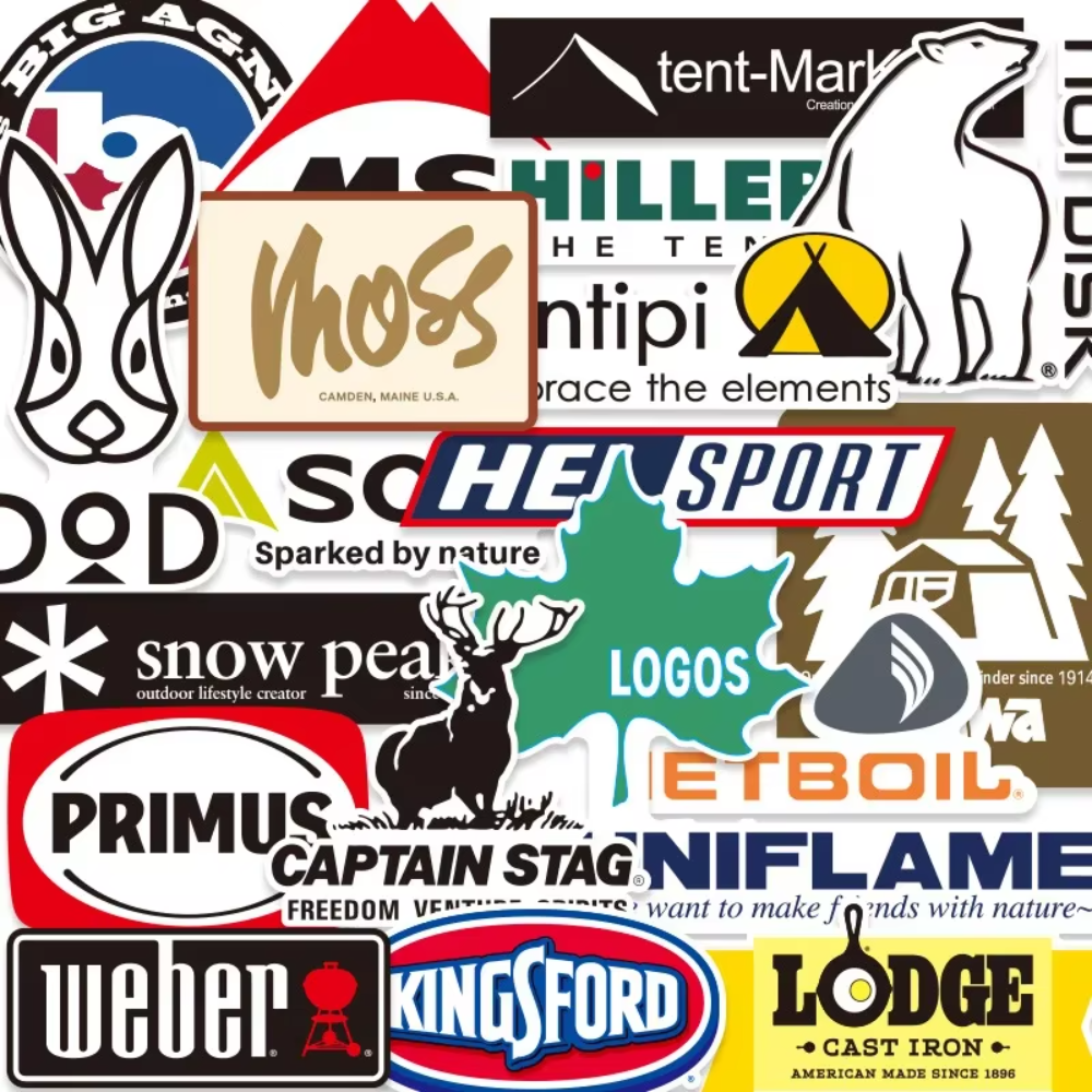 Outdoor Camping Brand - 20Pcs Outdoor Stickers Pack Camping Brand