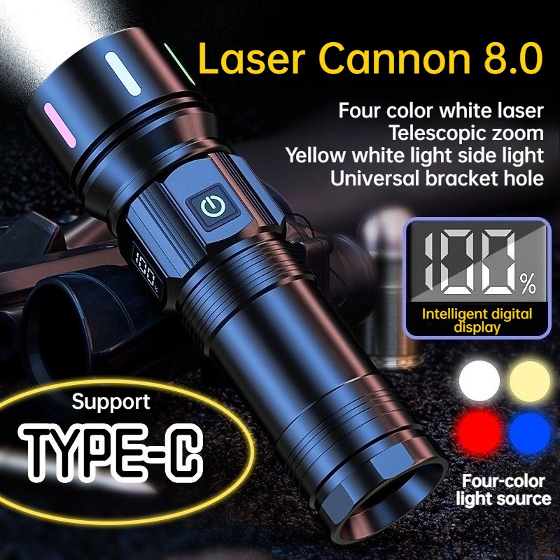 Outdoor Camping Lantern - Strong Light LED Flashlight Telescopic Zoom
