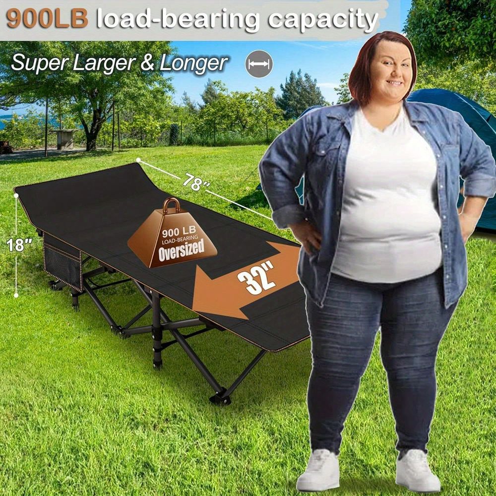 Outdoor Camping Cot - Folding Camping Cot For Adults, Double