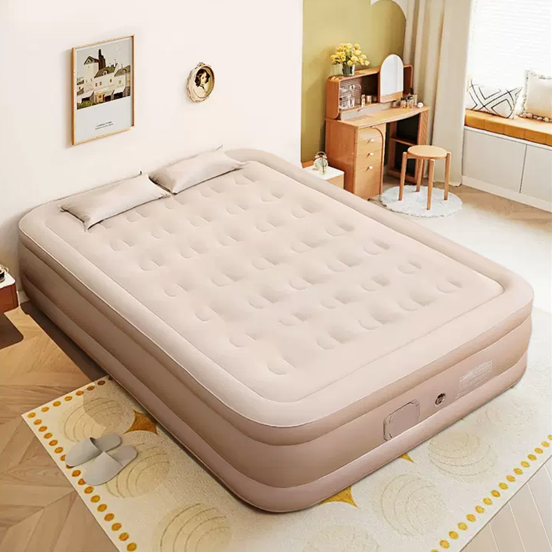 Outdoor Camping Cot - Queen Air Mattress with Built in