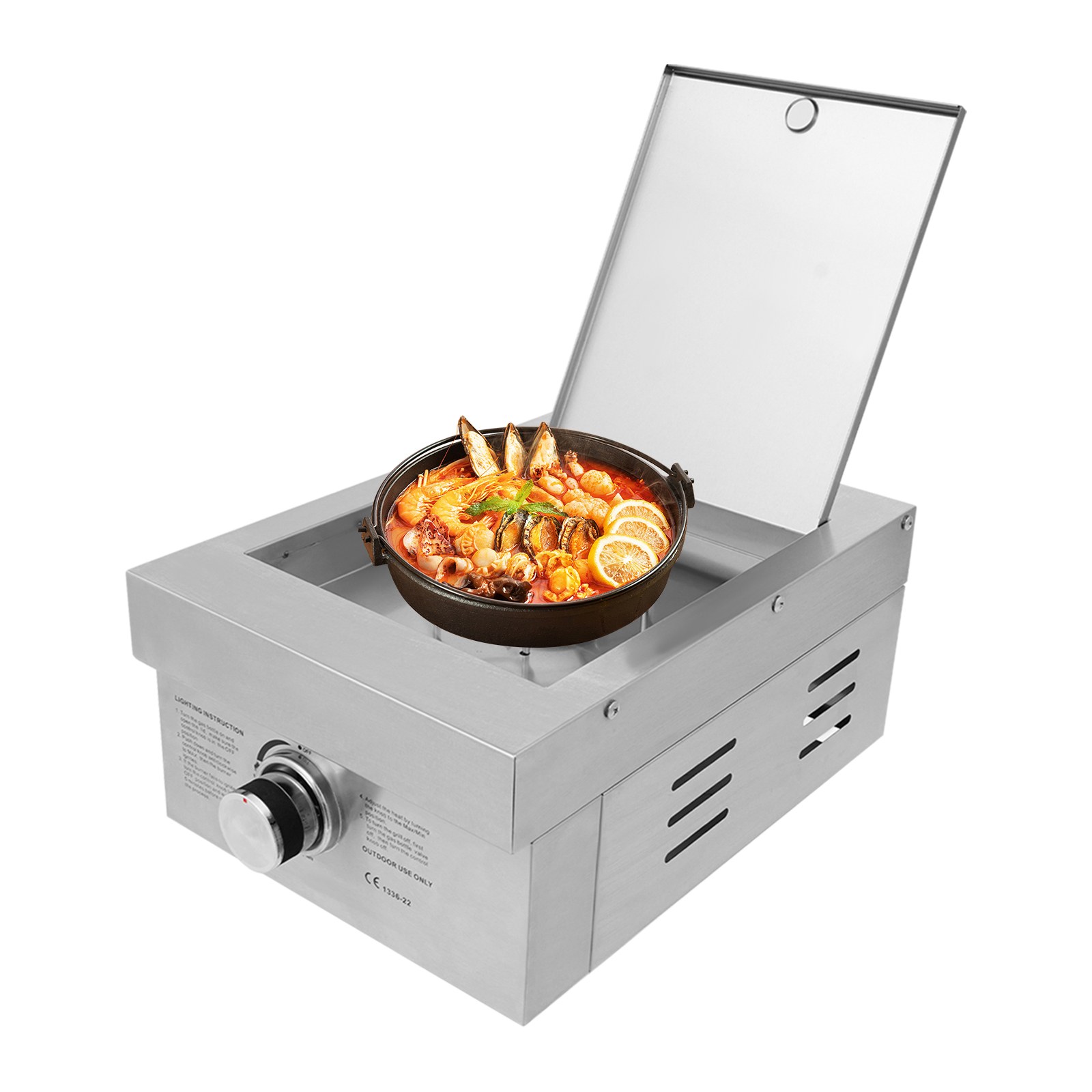 Outdoor Camping Stove - Gas Stove, Embedded/Outdoor, 304 Stainless Steel,