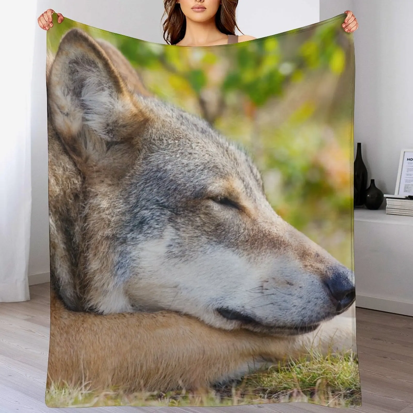 Outdoor Camping Wallpaper - Beautiful coyote wallpaper Throw Blanket Outdoor
