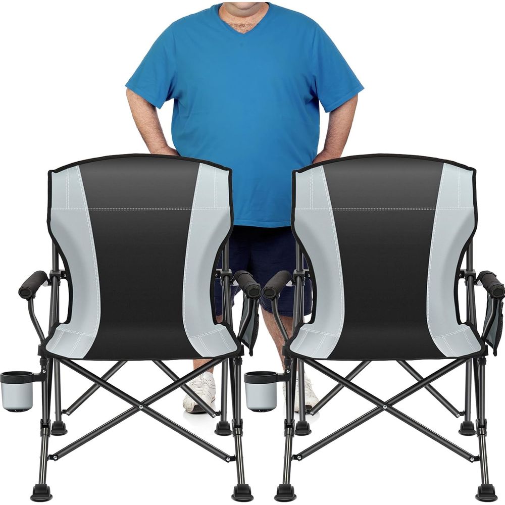 Outdoor Oversized Camping Chair - Durable Oversized Folding Camping Chair for