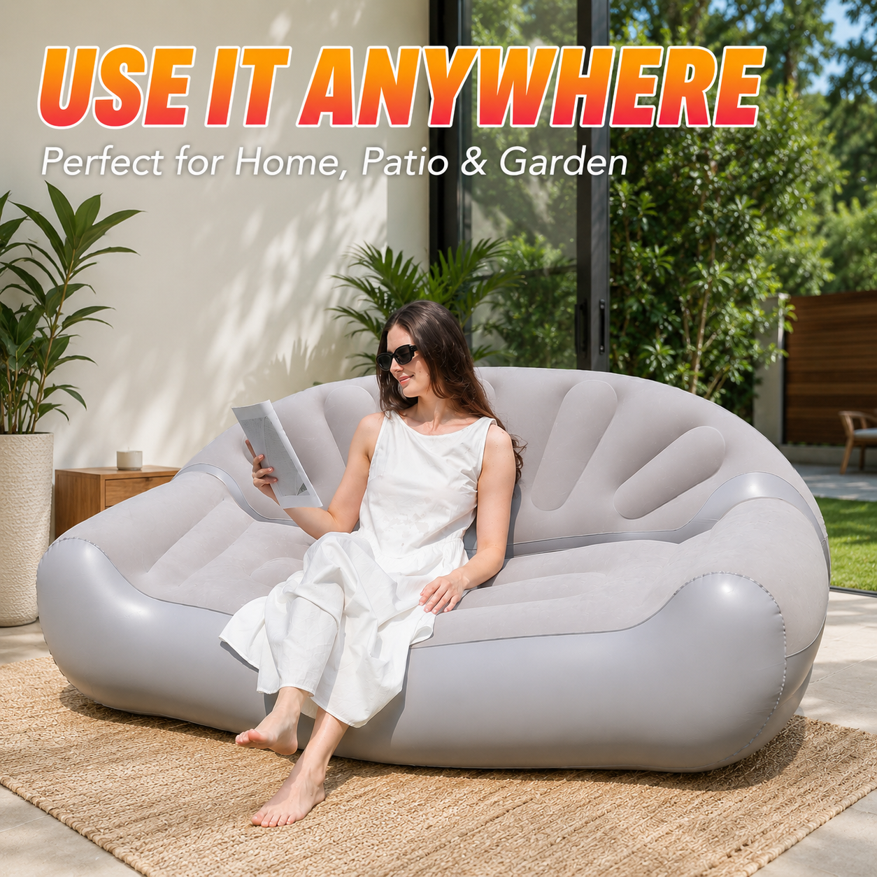 Bed Outdoor Camping - 1PC Inflatable Lounge Sofa, Outdoor Air