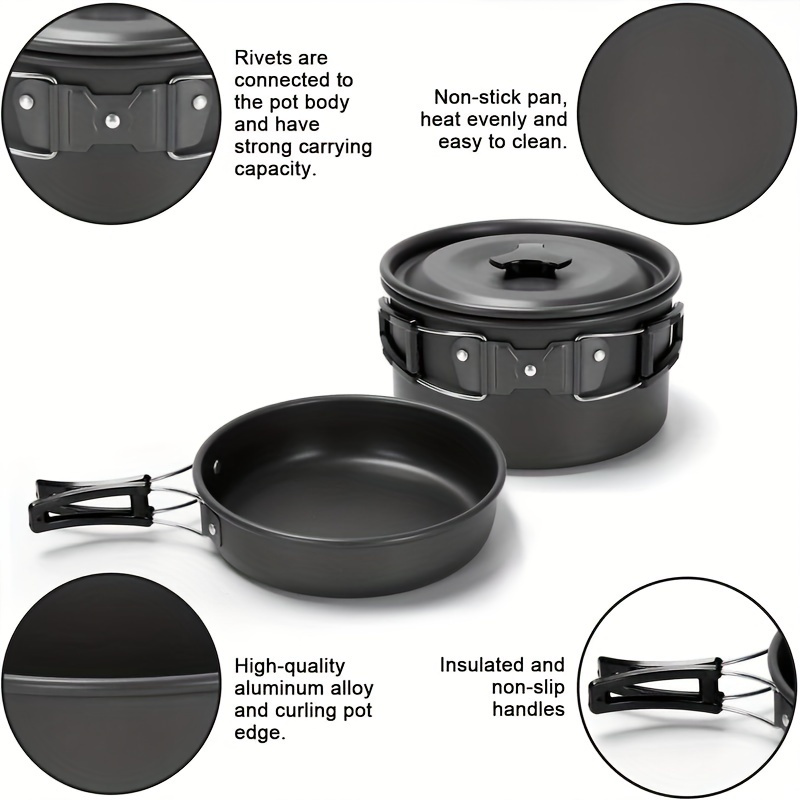 17pcs Camping Cookware Set, Po - مراجعة Outdoor Camping Kettle وسعره