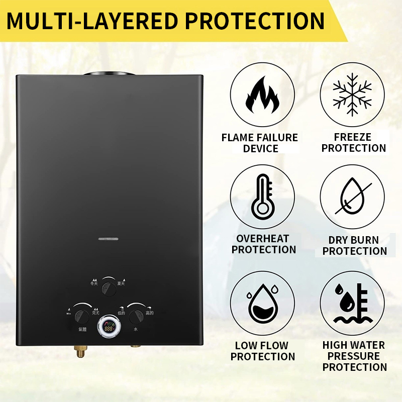 16L/18L/20L Instant-Heat Gas W - مراجعة Outdoor Camping Water Heater وسعره
