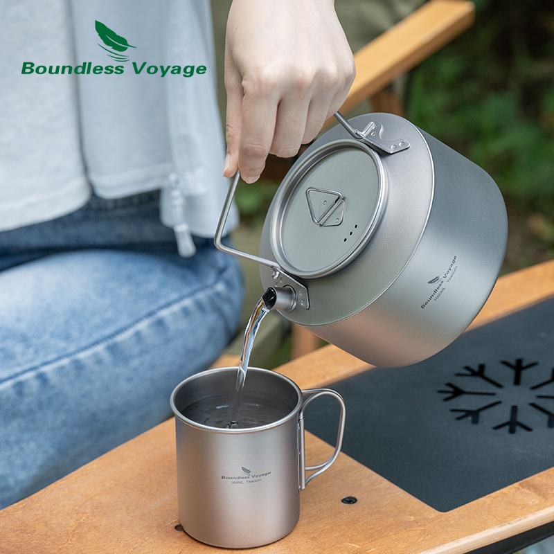 Boundless Voyage Titanium Kett - مراجعة Outdoor Camping Kettle وسعره