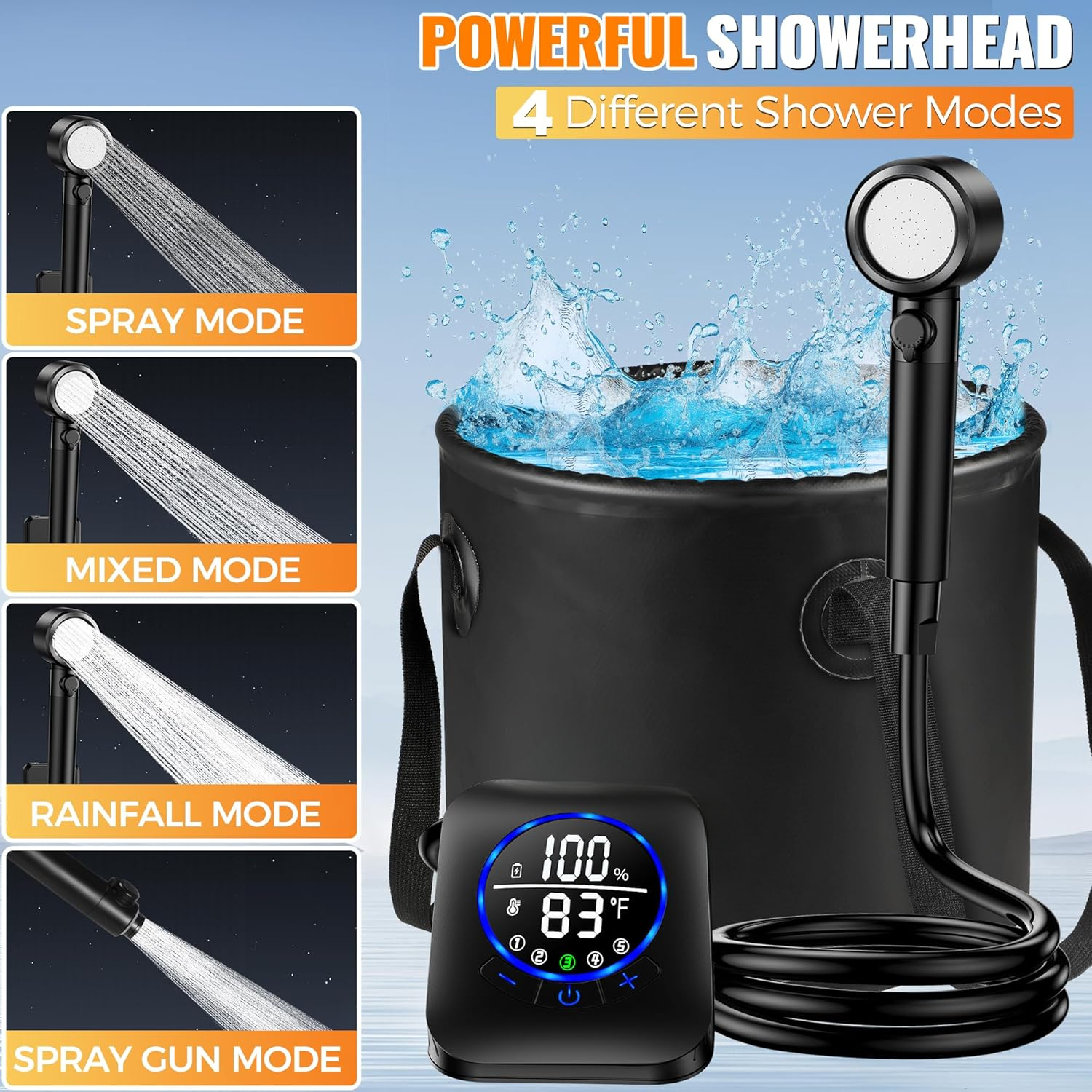 Portable Water Heater with Han - مراجعة Outdoor Camping Water Heater وسعره