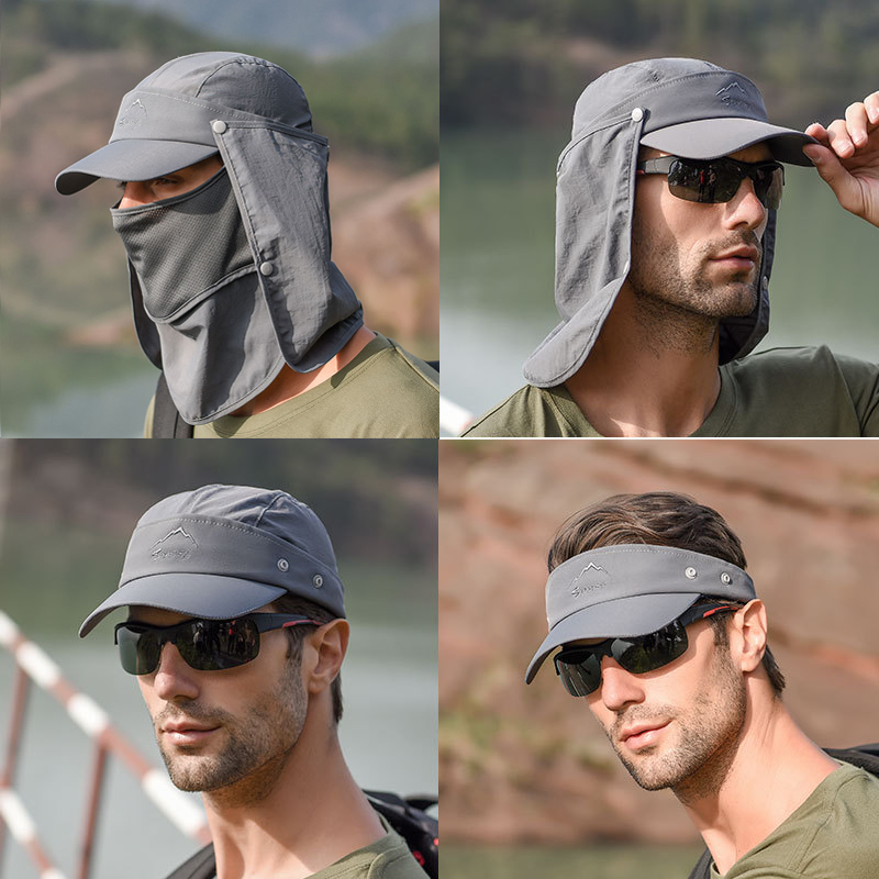 Multifunction Foldable Quick D - مراجعة Camping Outdoor Quick Drying Sun Neck Protection Cap Hat وسعره
