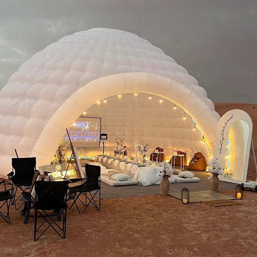 Inflatable Igloo Dome Party Te - مراجعة Outdoor Camping Inflatable Tent وسعره