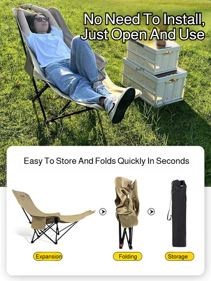 Portable Folding Recliner Beac - مراجعة Outdoor Camping Hammock Chair وسعره