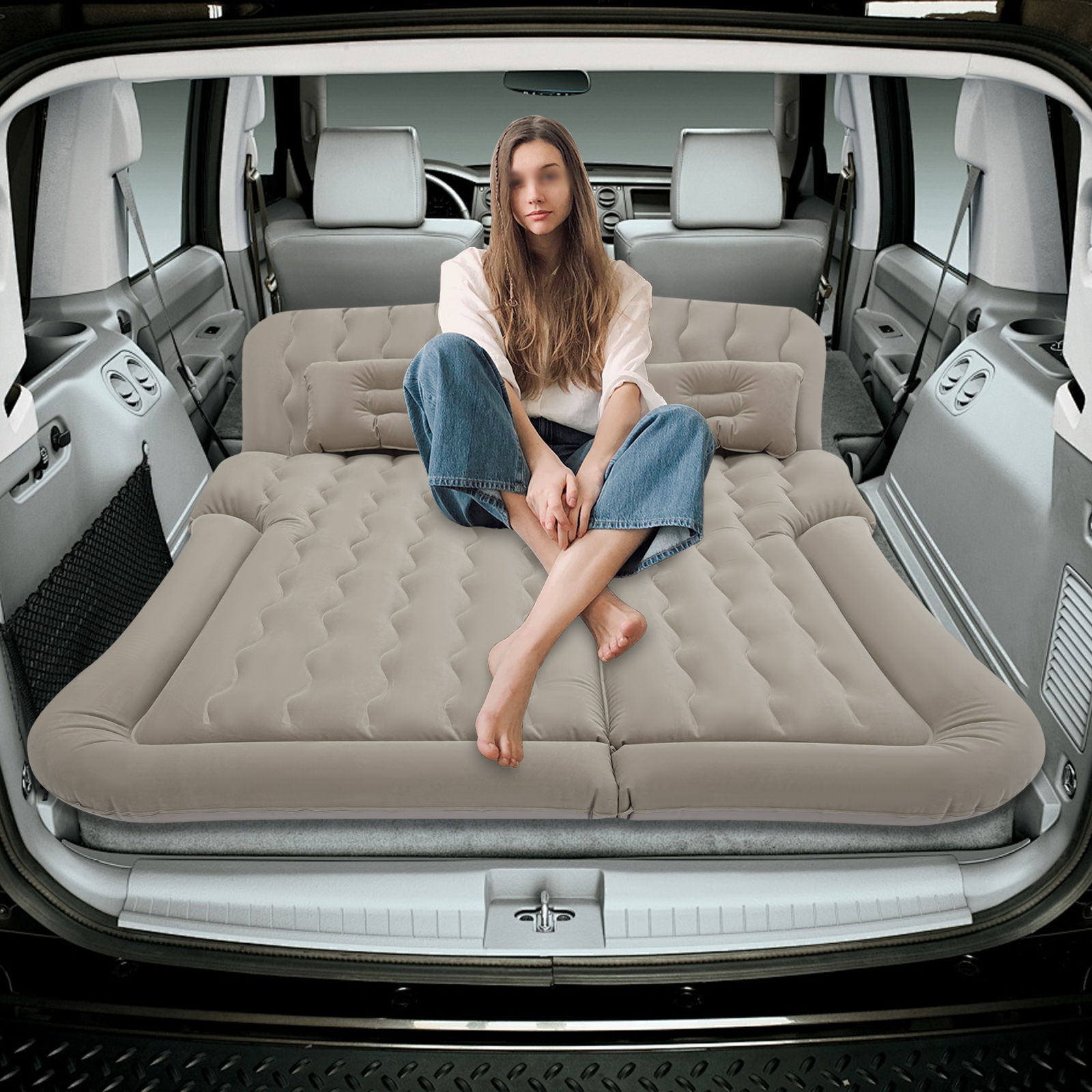 SUV Air Mattress With Pillows, - مراجعة Camp Pillow Compressible وسعره