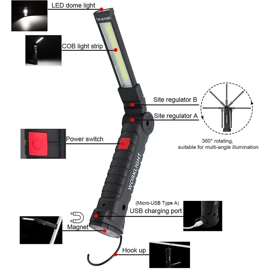 Portable LED Flashlight with M - مراجعة Outdoor Camping Lantern وسعره