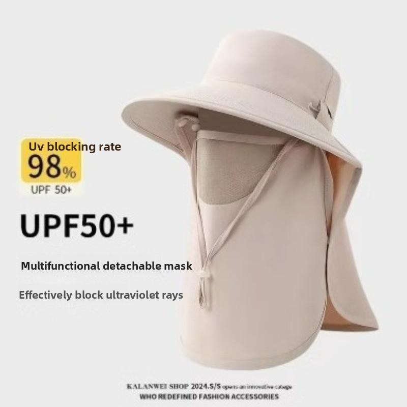 Full Coverage Sun Hat with Fac - مراجعة Outdoor Camping Hat وسعره