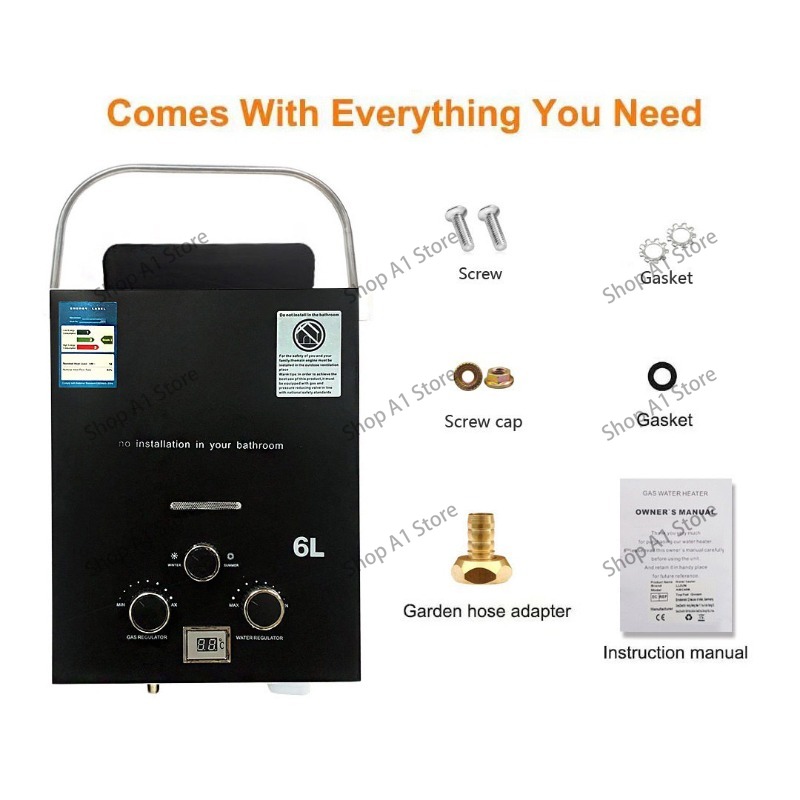 Water Heater 6L Outdoor Campin - مراجعة Outdoor Camping Hot Water Shower وسعره
