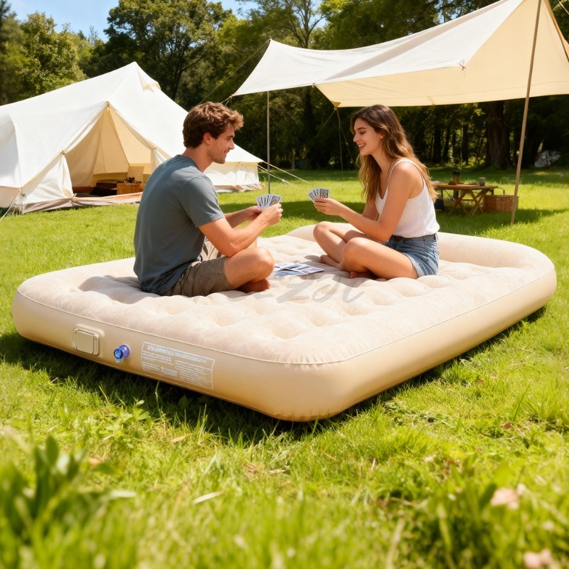 Automatic Inflatable Mattress  - مراجعة Camp Pillow Compressible وسعره