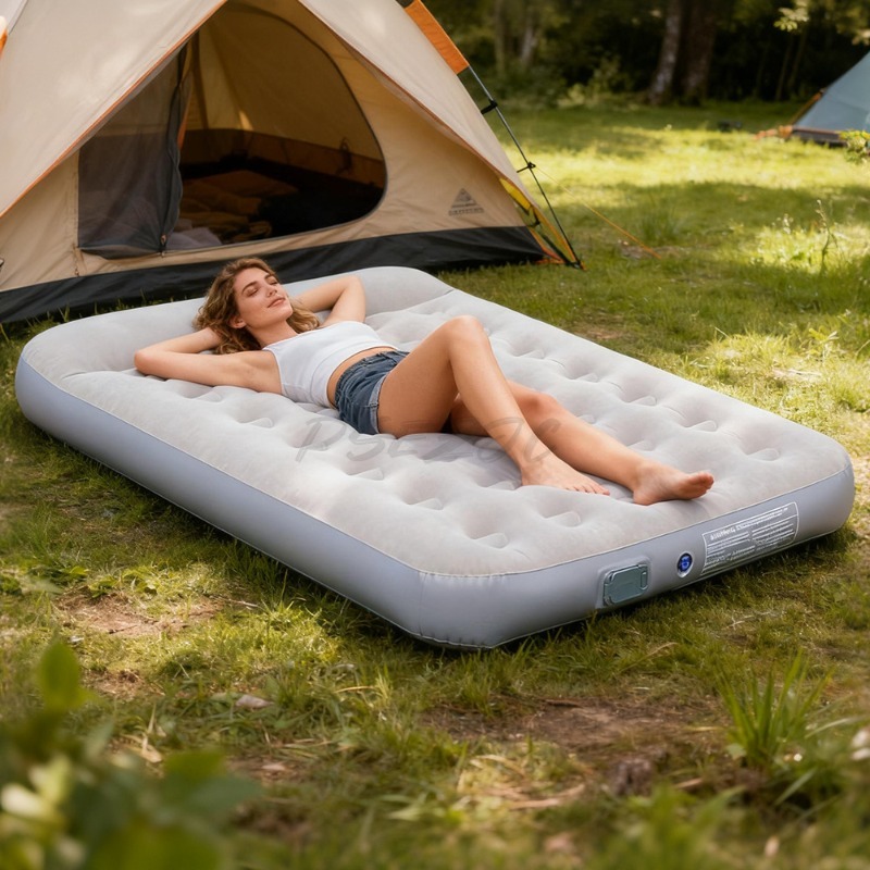 Automatic Inflatable Mattress  - مراجعة Camp Pillow Compressible وسعره