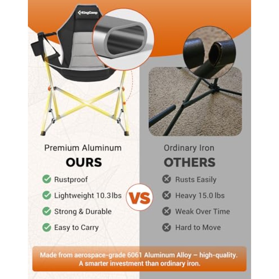 Hammock Camping Chair for Outd - مراجعة Outdoor Oversized Camping Chair وسعره