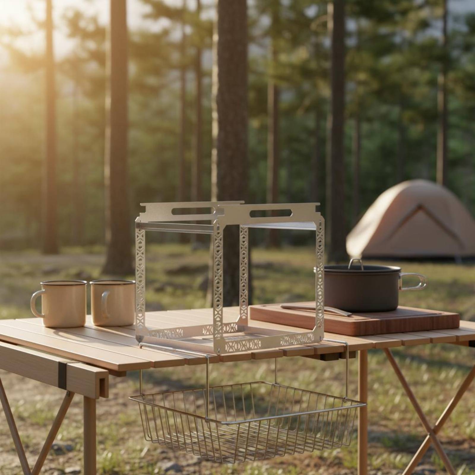 IGT Hanging Rack Rust Resistan - مراجعة Outdoor Camping Gear وسعره
