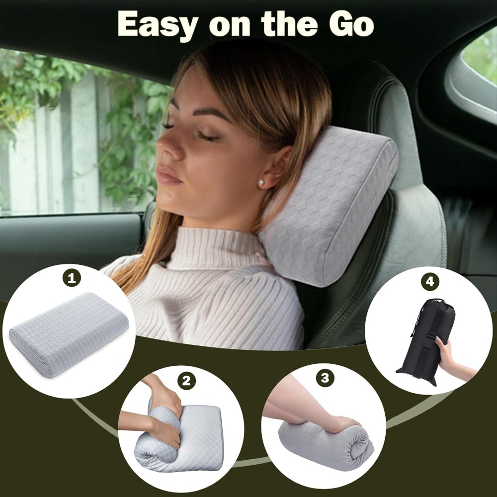 Memory Foam Travel Pillow, Por - مراجعة Camp Pillow Compressible وسعره