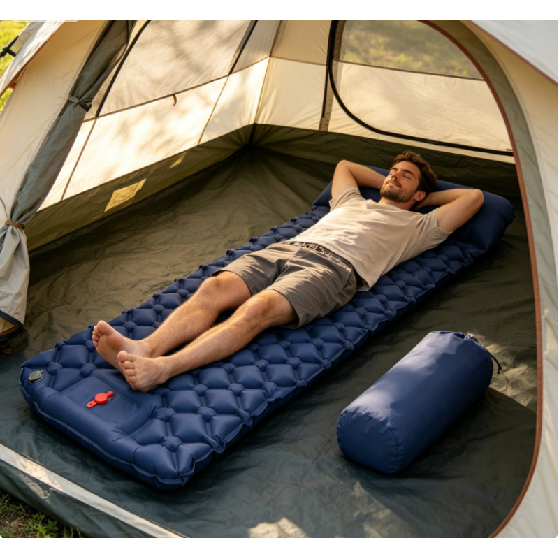 Outdoor Camping Inflatable Mat - مراجعة Camp Pillow Compressible وسعره