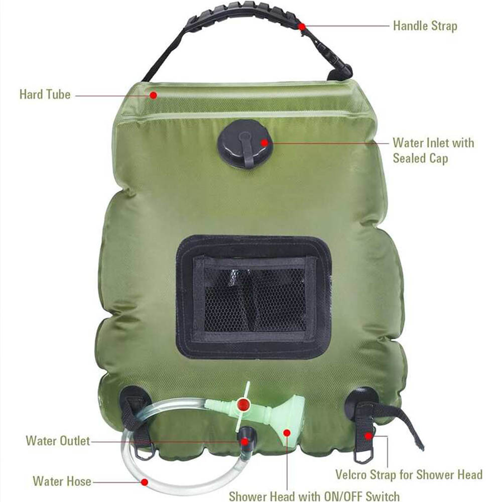 20L Outdoor Solar Heating Prem - مراجعة Outdoor Camping Hot Water Shower وسعره