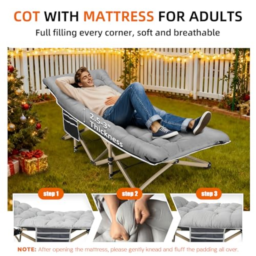Portable Camping Cot for Outdo - مراجعة Outdoor Camping Cot وسعره