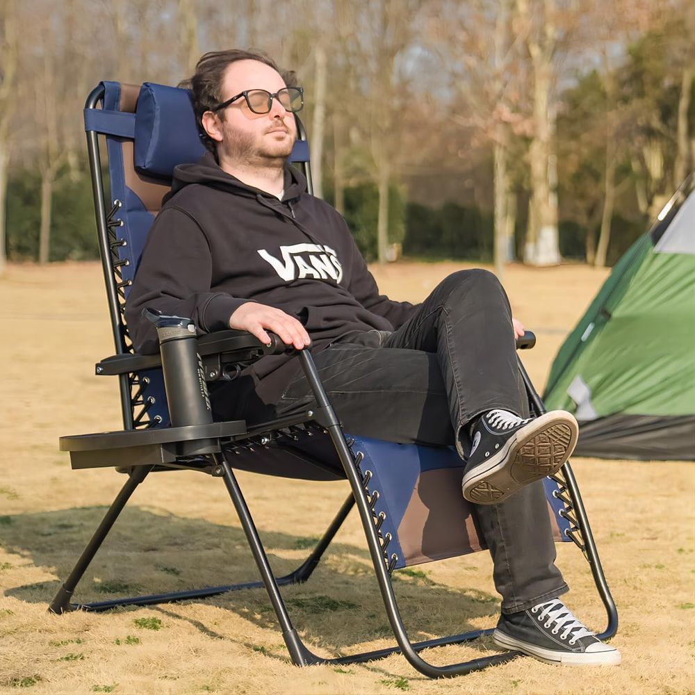Oversized Padded Recliner Chai - مراجعة Outdoor Oversized Camping Chair وسعره