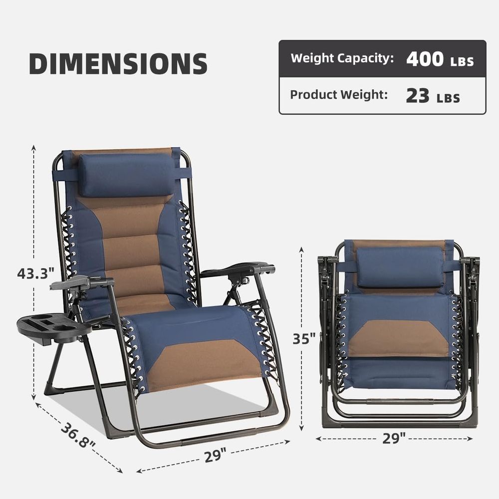 Oversized Padded Recliner Chai - مراجعة Outdoor Oversized Camping Chair وسعره