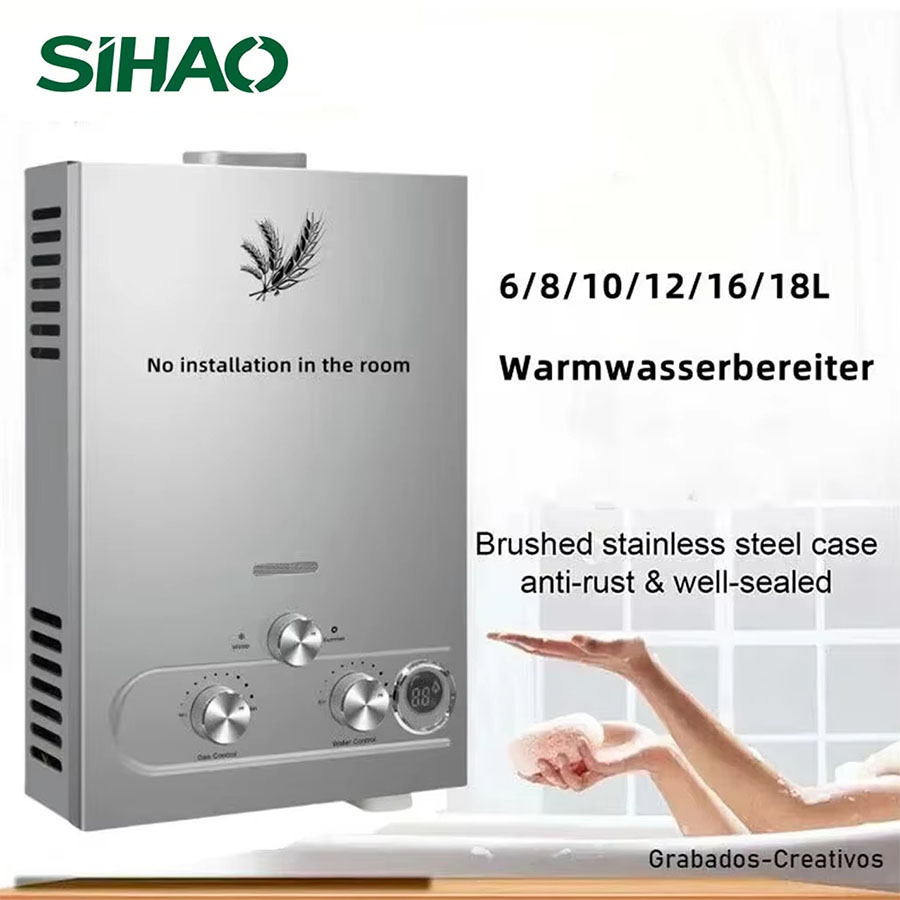 SIHAO 12L 16L 18L GPM LPG Gas  - مراجعة Outdoor Camping Water Heater وسعره