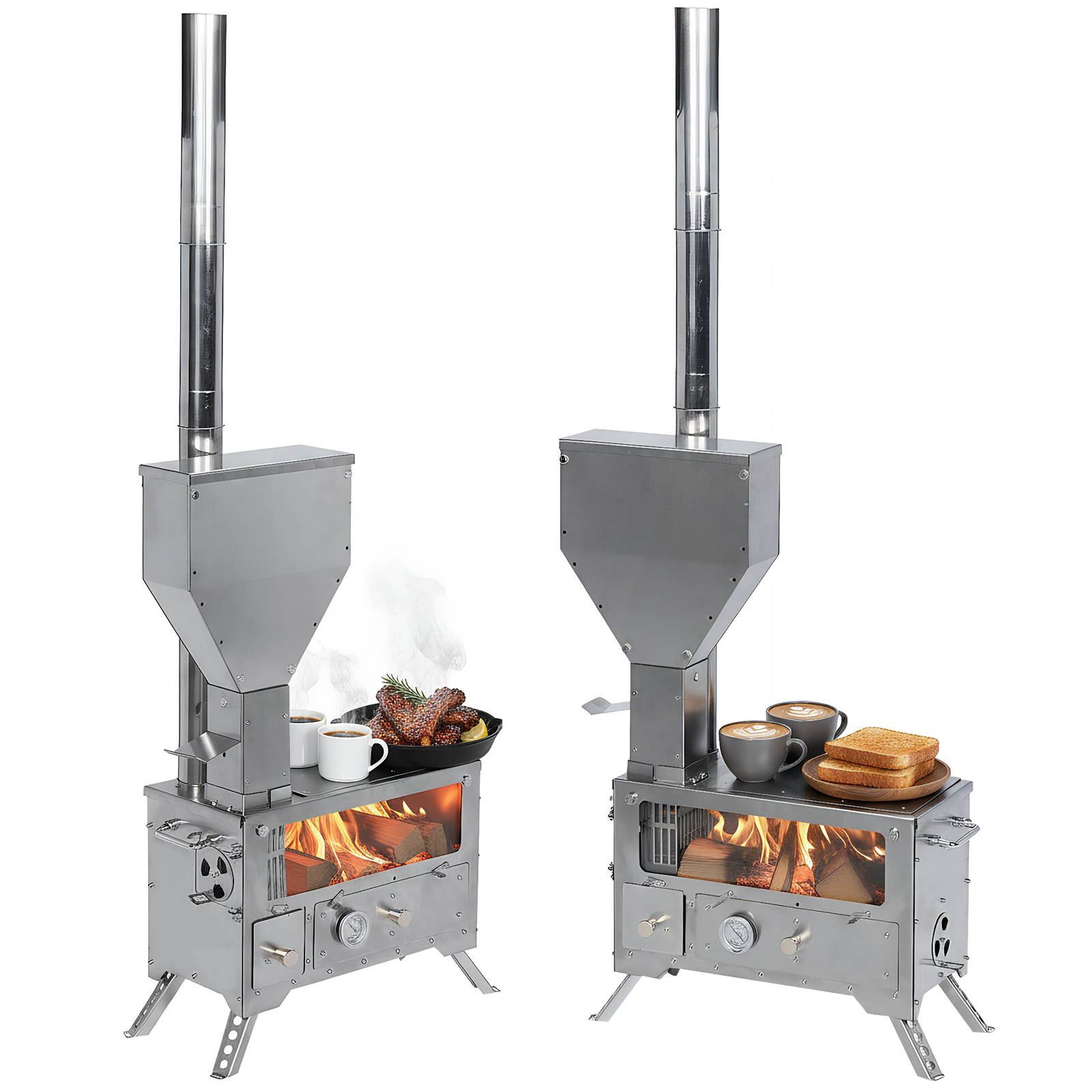 Portable Wood-Burning Camp Sto - مراجعة Outdoor Camping Stove وسعره
