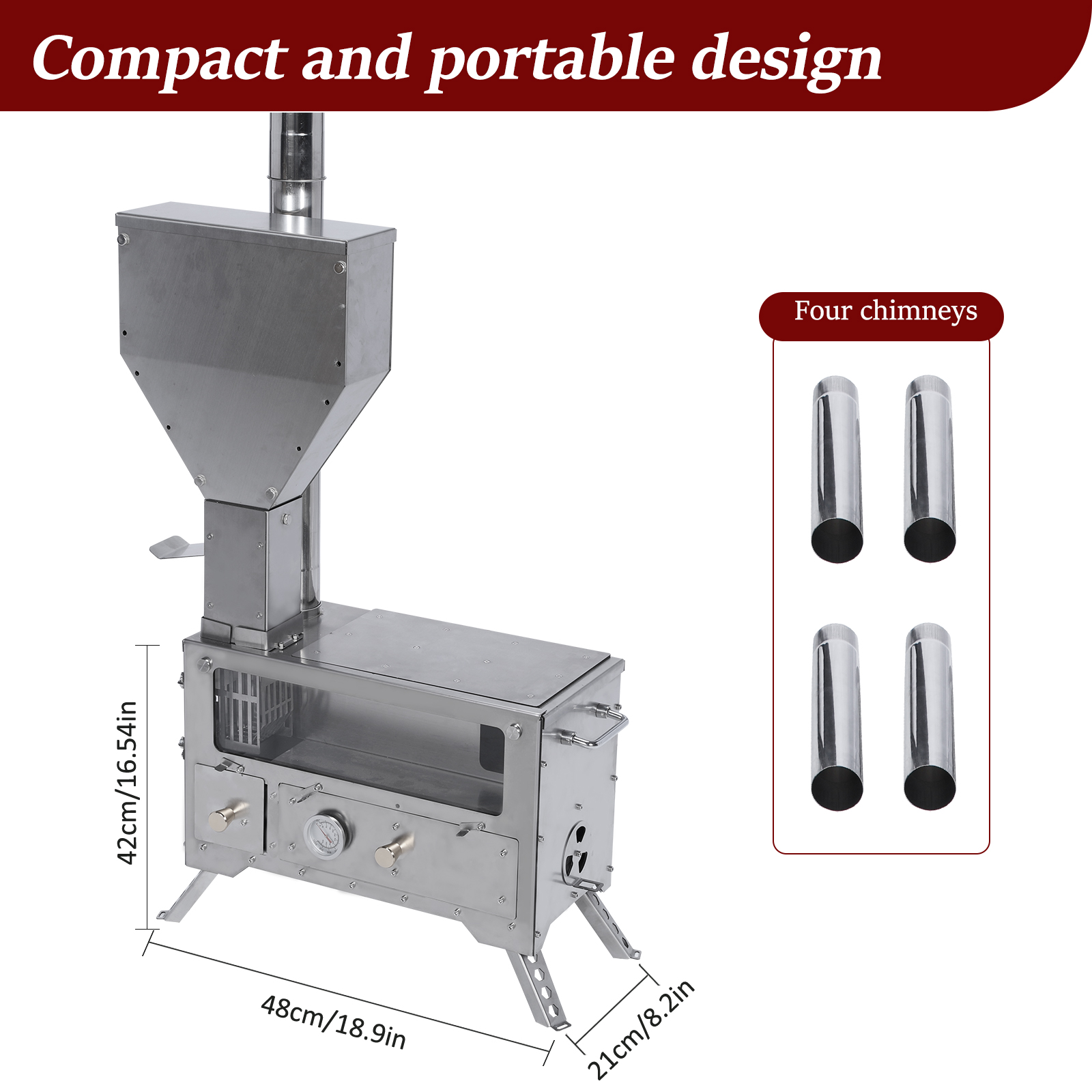 Portable Wood-Burning Camp Sto - مراجعة Outdoor Camping Stove وسعره