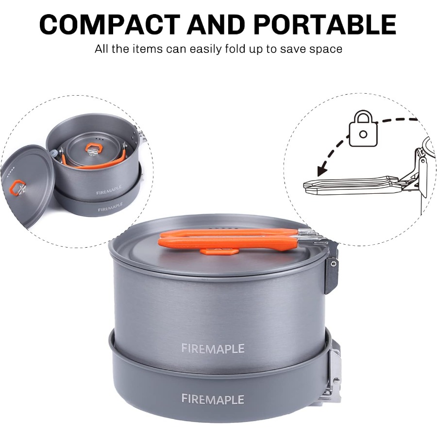 Fire-Maple Feast 4 Piece Campi - مراجعة Outdoor Camping Kettle وسعره
