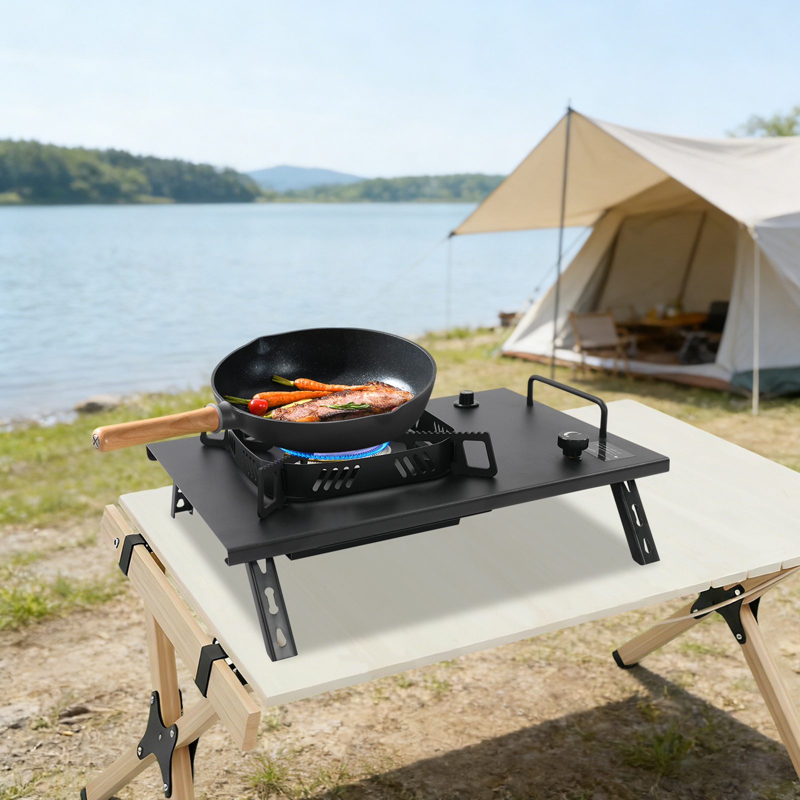 Black Outdoor Gas Stove, Folda - مراجعة Outdoor Camping Stove وسعره