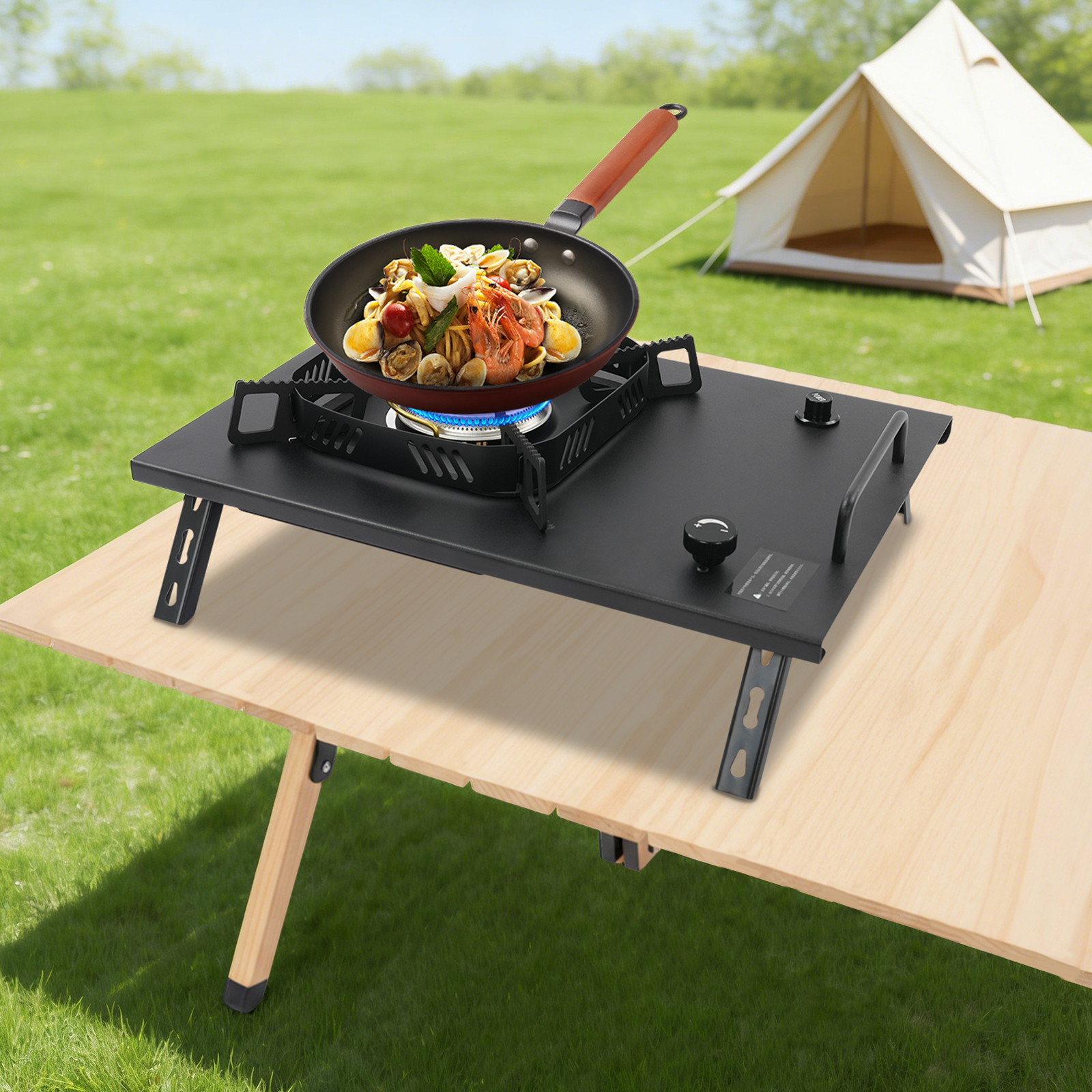 Black Outdoor Gas Stove, Folda - مراجعة Outdoor Camping Stove وسعره