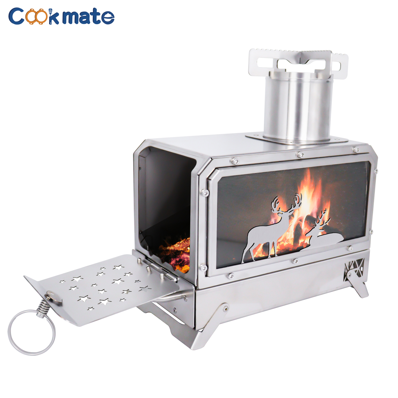 Stainless steel folding firewo - مراجعة Outdoor Camping Stove وسعره