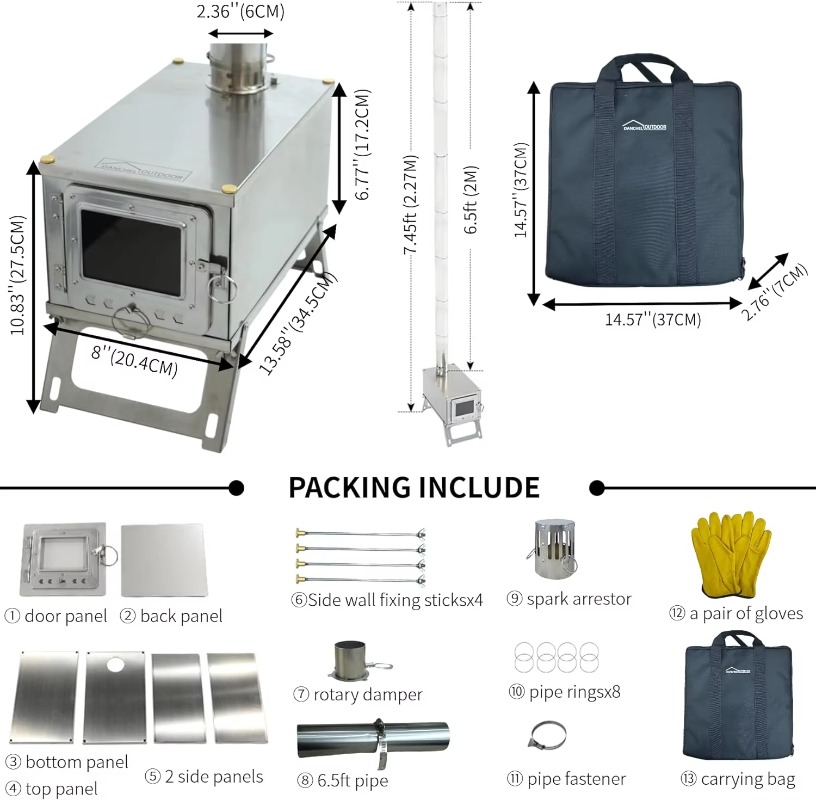 【Popular】DANCHEL S1 Foldable T - مراجعة Outdoor Camping Stove وسعره