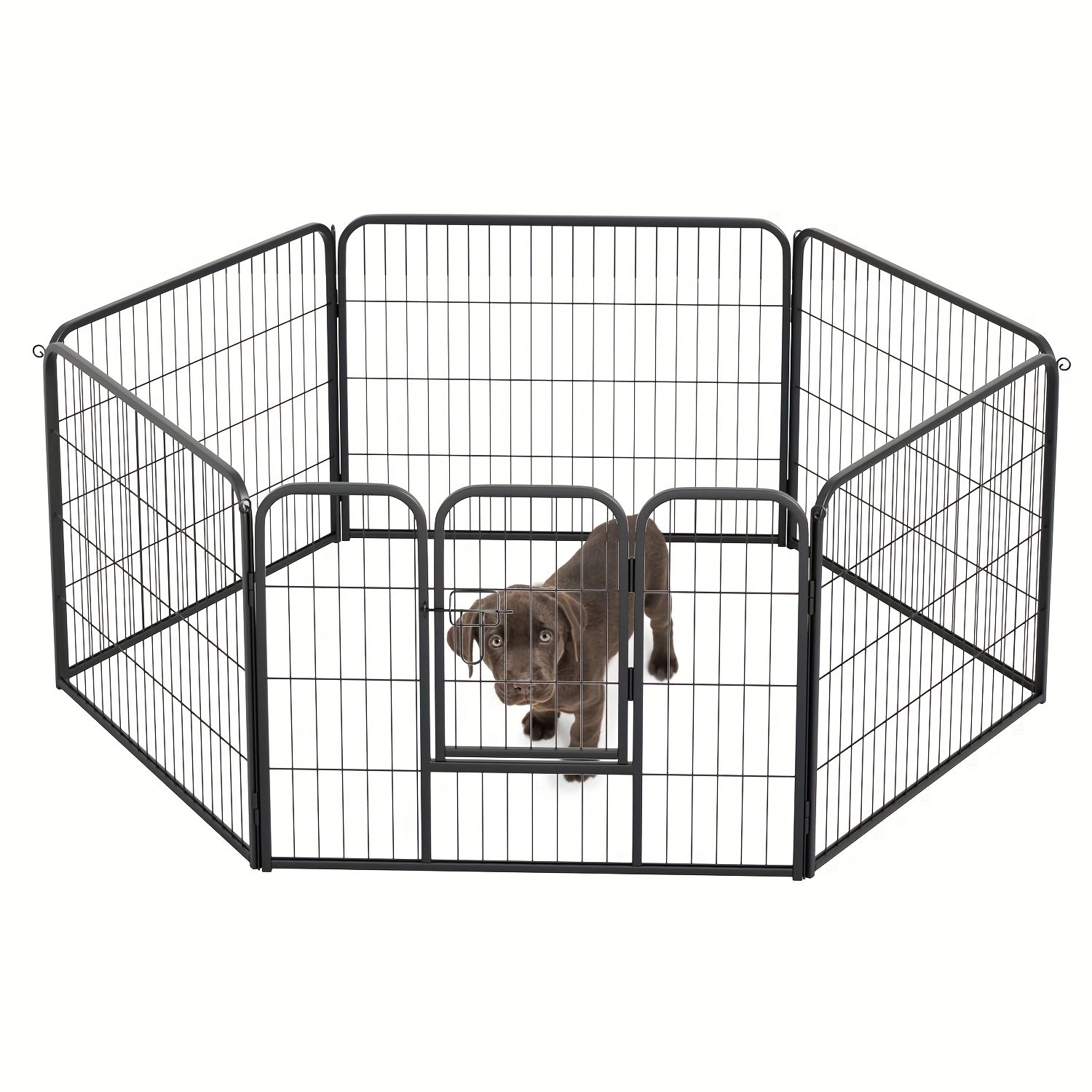 6/16 Panels Dog Playpen Fence  - مراجعة Outdoor Camping Dog Fence وسعره