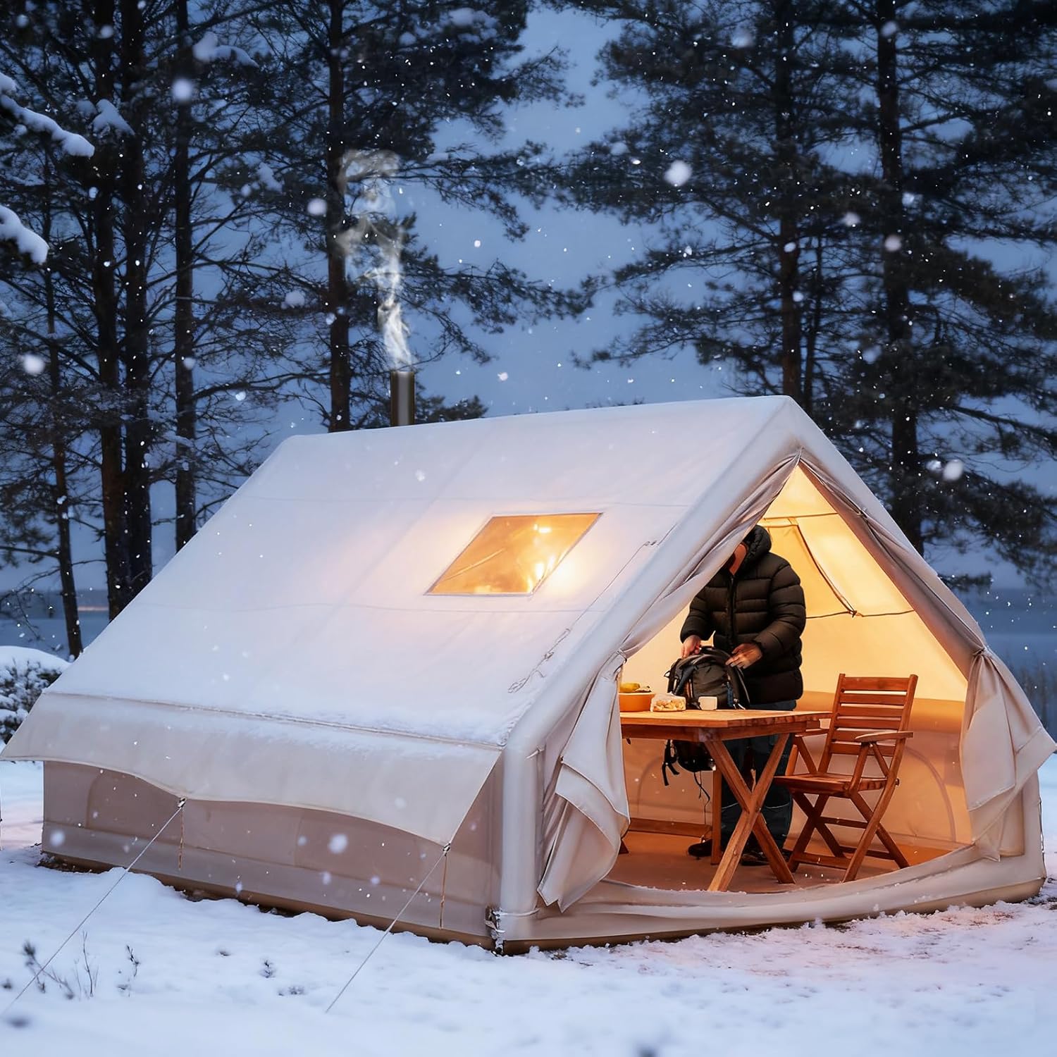 6-8 Person Inflatable Camping  - مراجعة Outdoor Camping Inflatable Tent وسعره