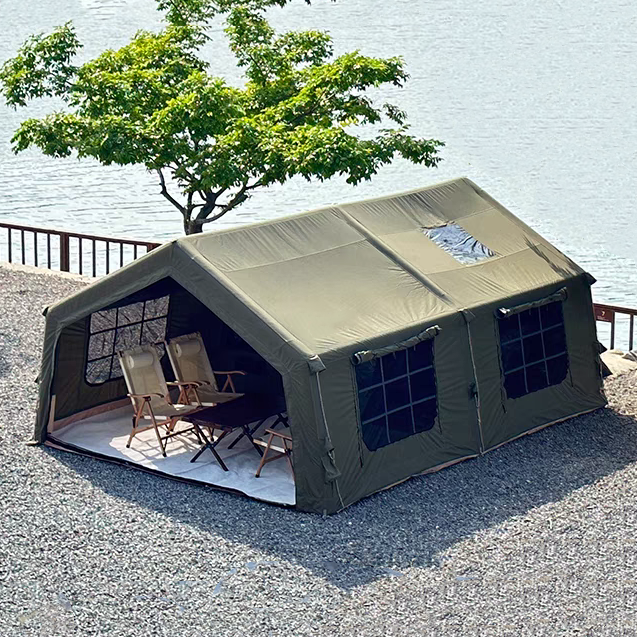 17.2  Large Luxury Waterproof  - مراجعة Outdoor Camping Inflatable Tent وسعره