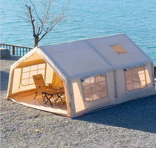 17.2  Large Luxury Waterproof  - مراجعة Outdoor Camping Inflatable Tent وسعره
