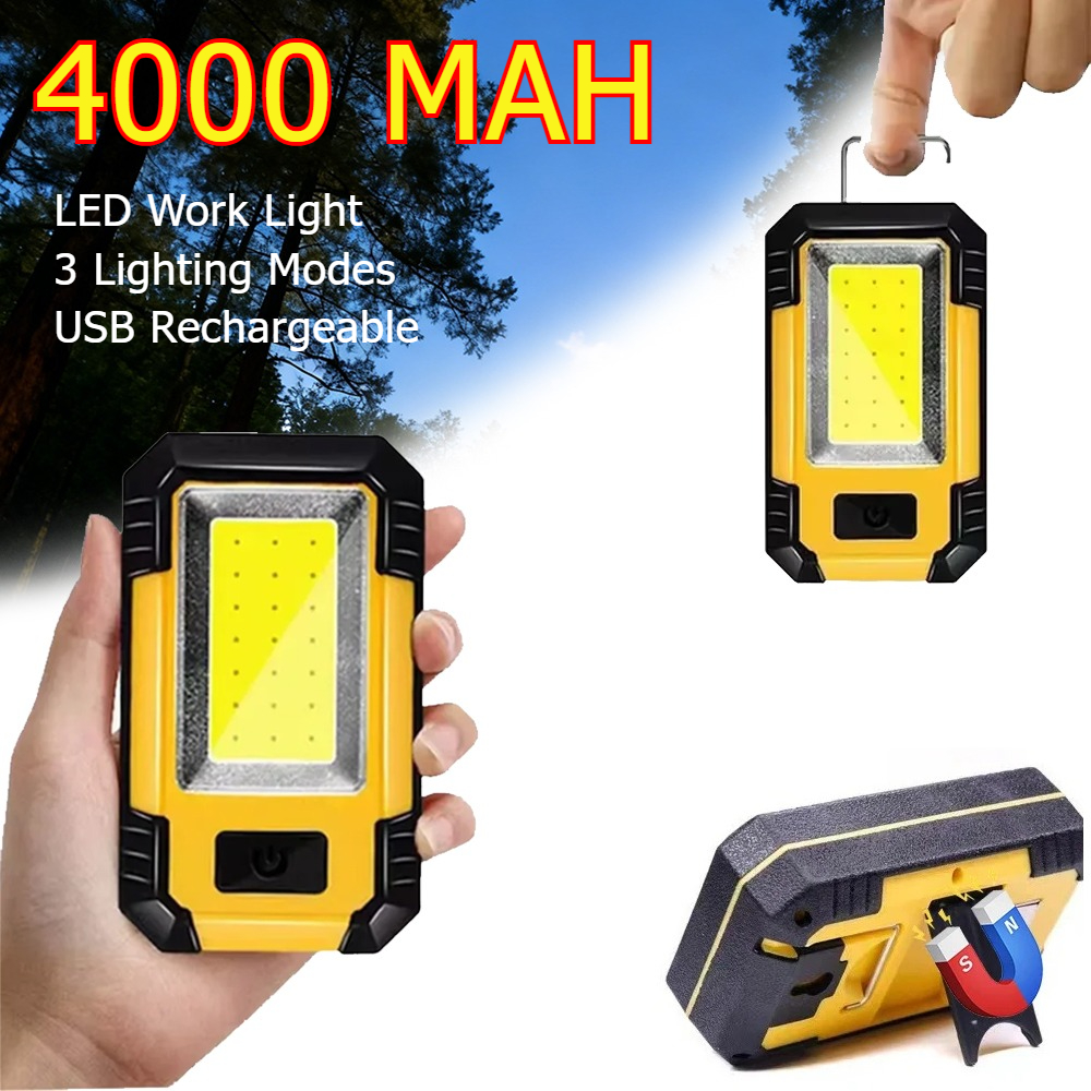 Rechargeable 4000MaH Work Ligh - مراجعة Outdoor Camping Lantern وسعره
