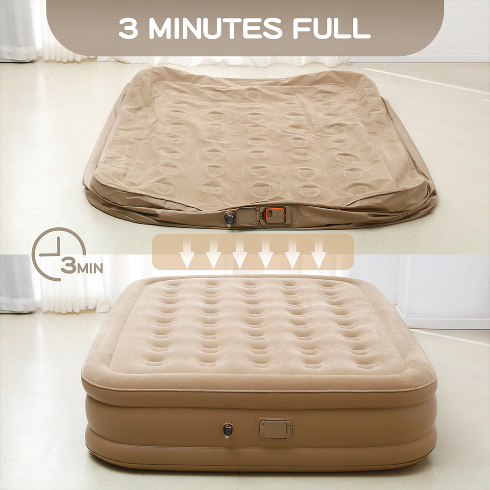 Queen Air Mattress with Built  - مراجعة Outdoor Camping Cot وسعره