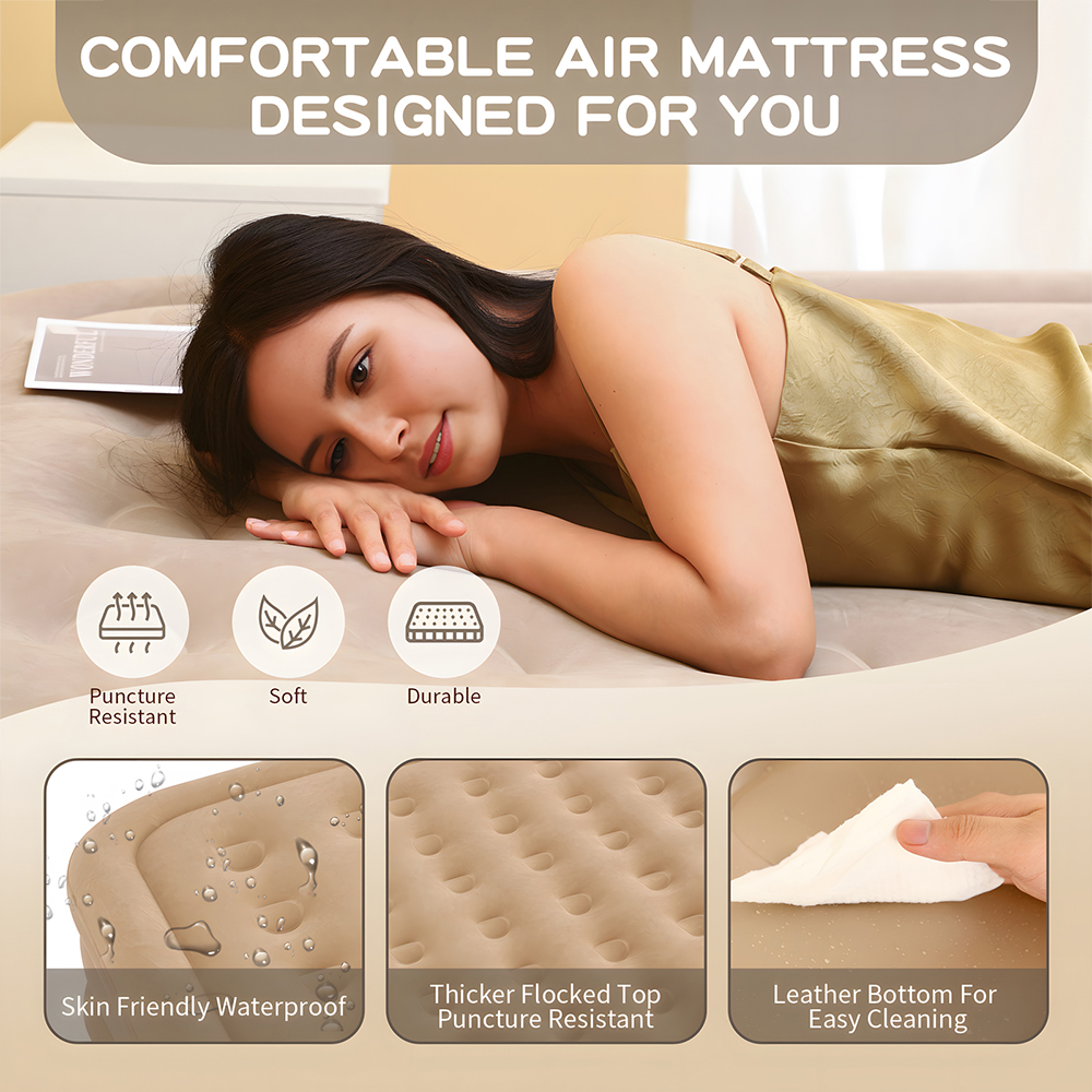 Queen Air Mattress with Built  - مراجعة Outdoor Camping Cot وسعره