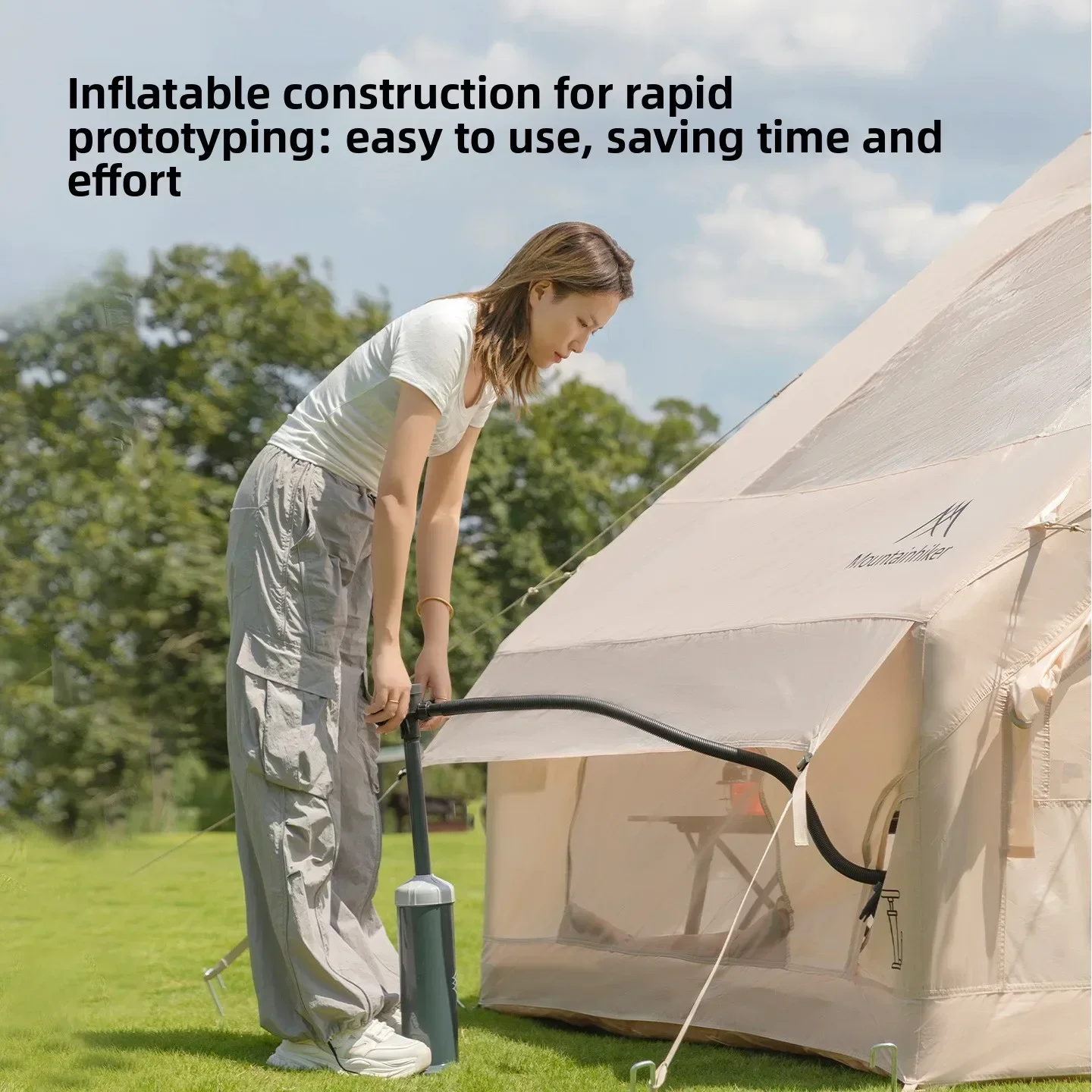 MOUNTAINHIKER Extra Large Infl - مراجعة Outdoor Camping Inflatable Tent وسعره