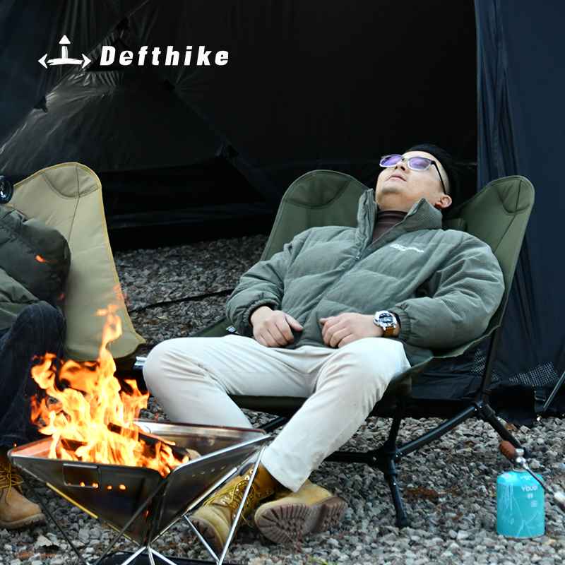 Defthike Folding Lounger Chair - مراجعة Outdoor Oversized Camping Chair وسعره