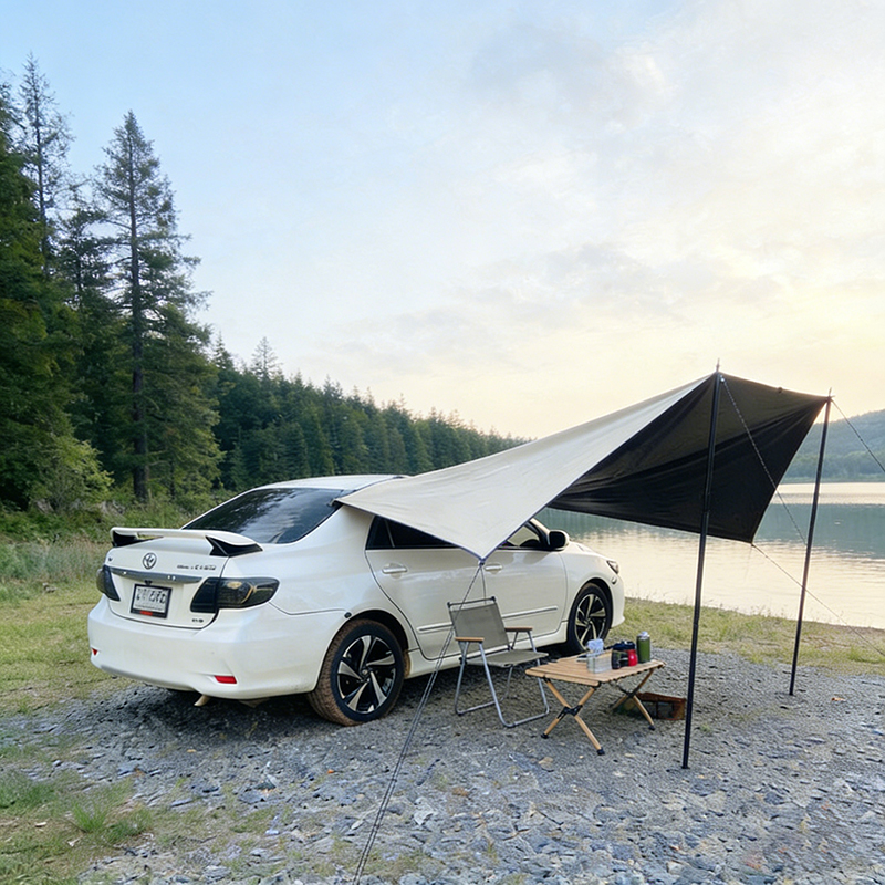 Bat Shape Car Side Awning Blac - مراجعة Outdoor Camping Car Tail Tent وسعره