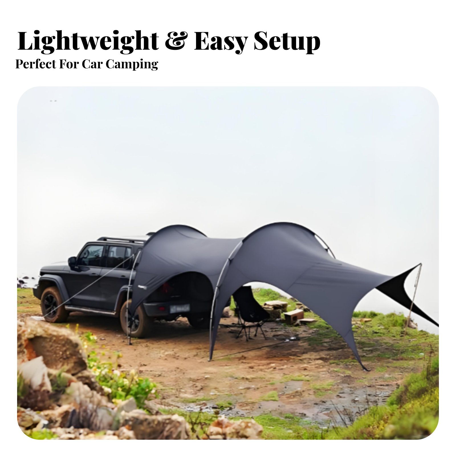 Car Tail Awning Tent, UPF 50+  - مراجعة Outdoor Camping Car Tail Tent وسعره