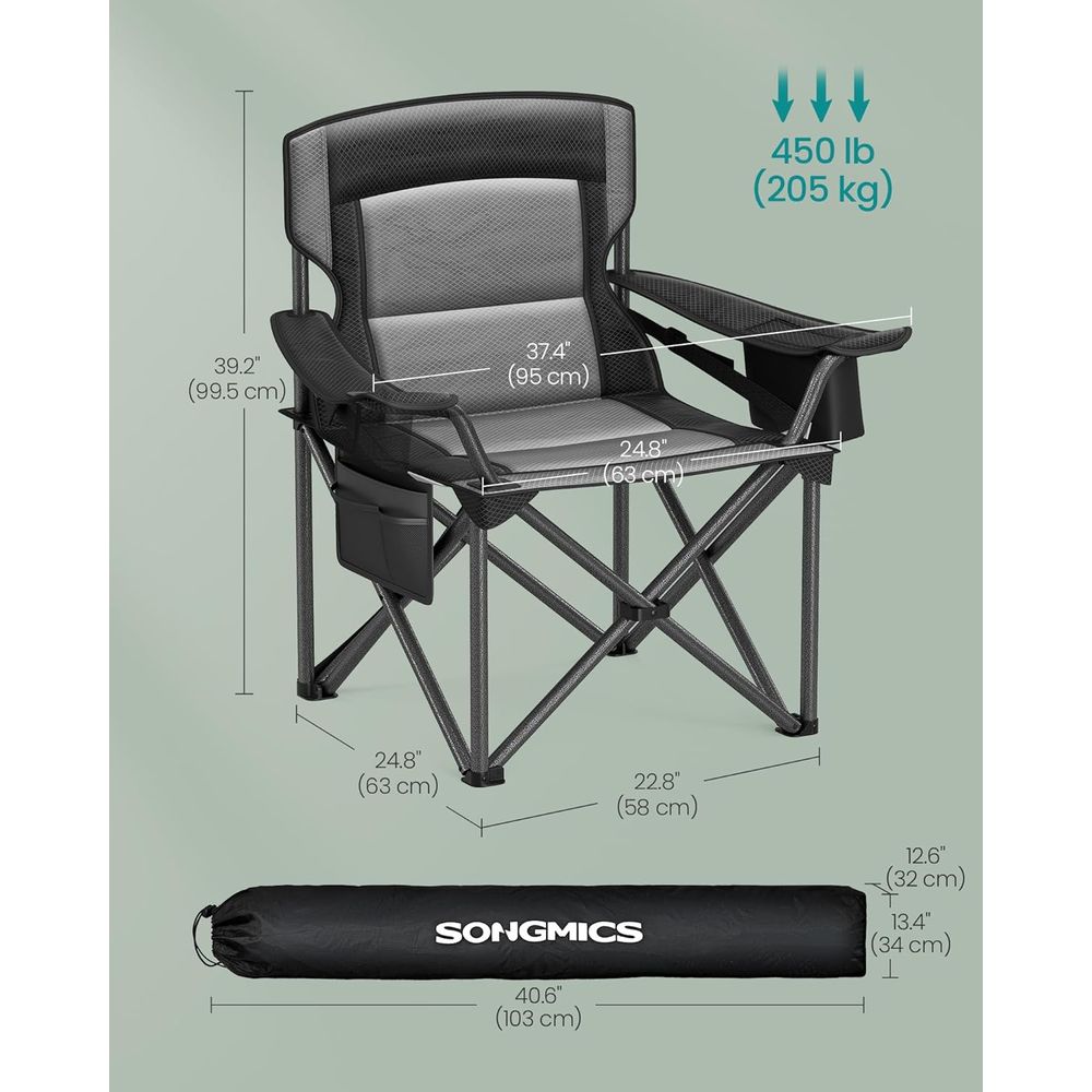 Heavy-Duty 450 lb Capacity Ove - مراجعة Outdoor Oversized Camping Chair وسعره