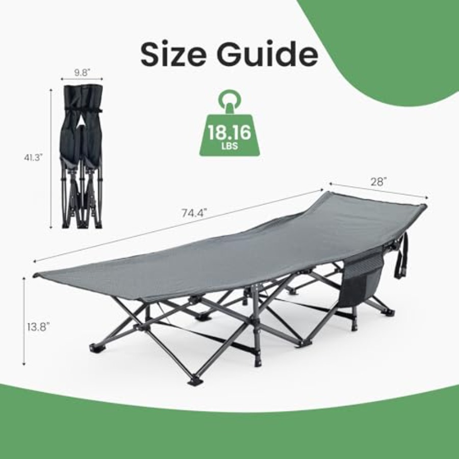 Folding Camping Cot Rollaway B - مراجعة Outdoor Camping Cot وسعره